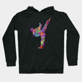 Taekwondo watercolor art Hoodie